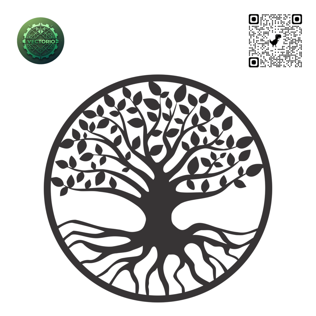 CELTIC TREE OF LIFE 28 vector design for laser cutting and engraving