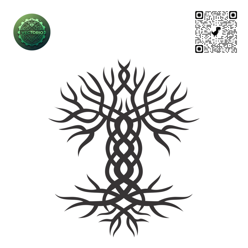 CELTIC TREE OF LIFE 34 vector design for laser cutting and engraving