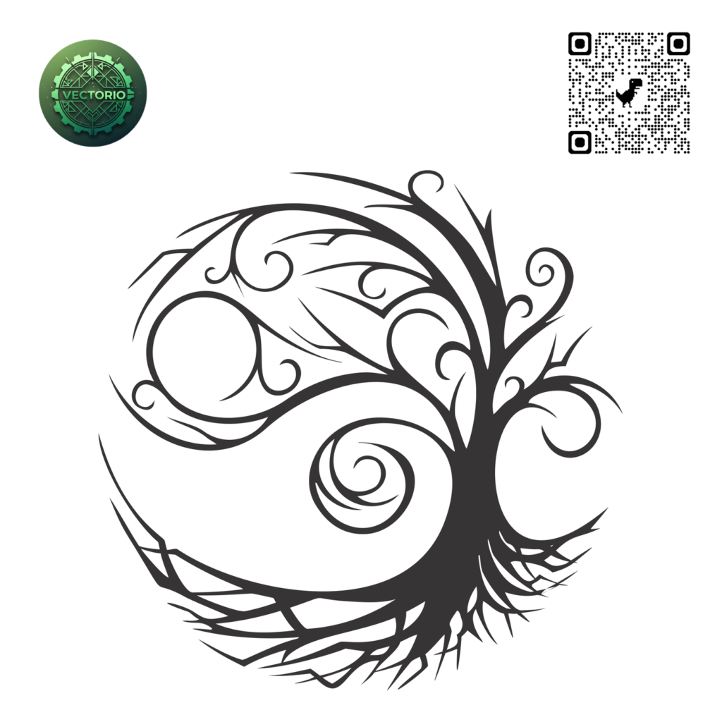 CELTIC TREE OF LIFE 40 vector design for laser cutting and engraving