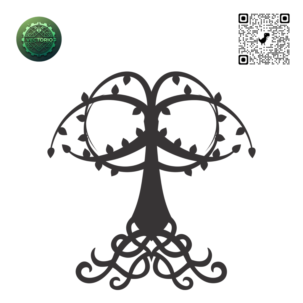 CELTIC TREE OF LIFE 45 vector design for laser cutting and engraving