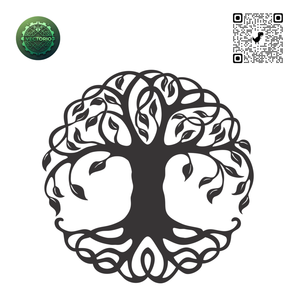 CELTIC TREE OF LIFE 5 vector design for laser cutting and engraving