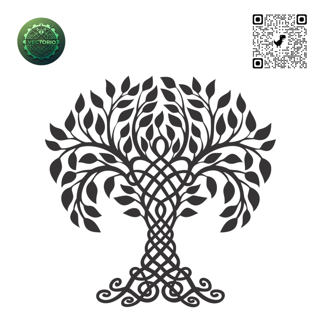 CELTIC TREE OF LIFE 8 vector design for laser cutting and engraving