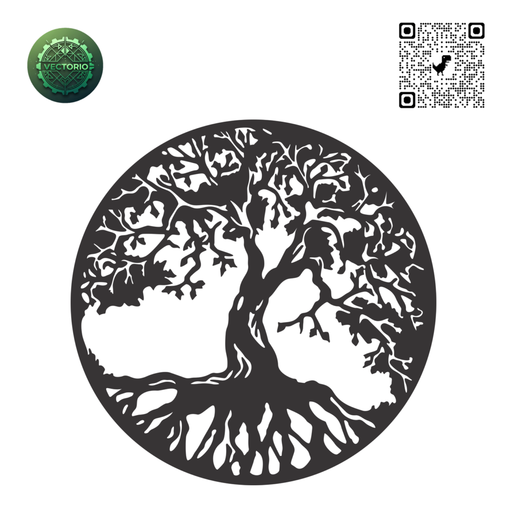 CELTIC TREE OF LIFE 9 vector design for laser cutting and engraving
