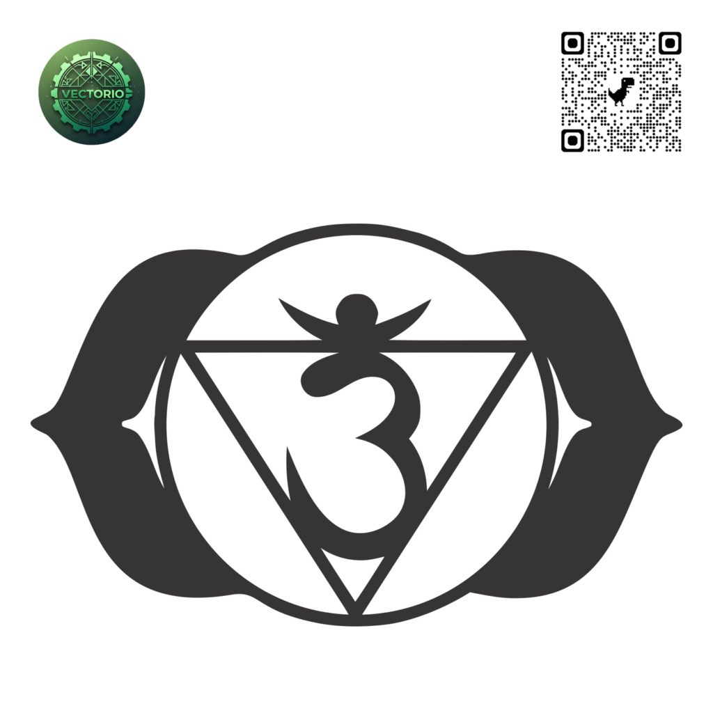 CHAKRA AJNA SYMBOL vector design for laser cutting and engraving