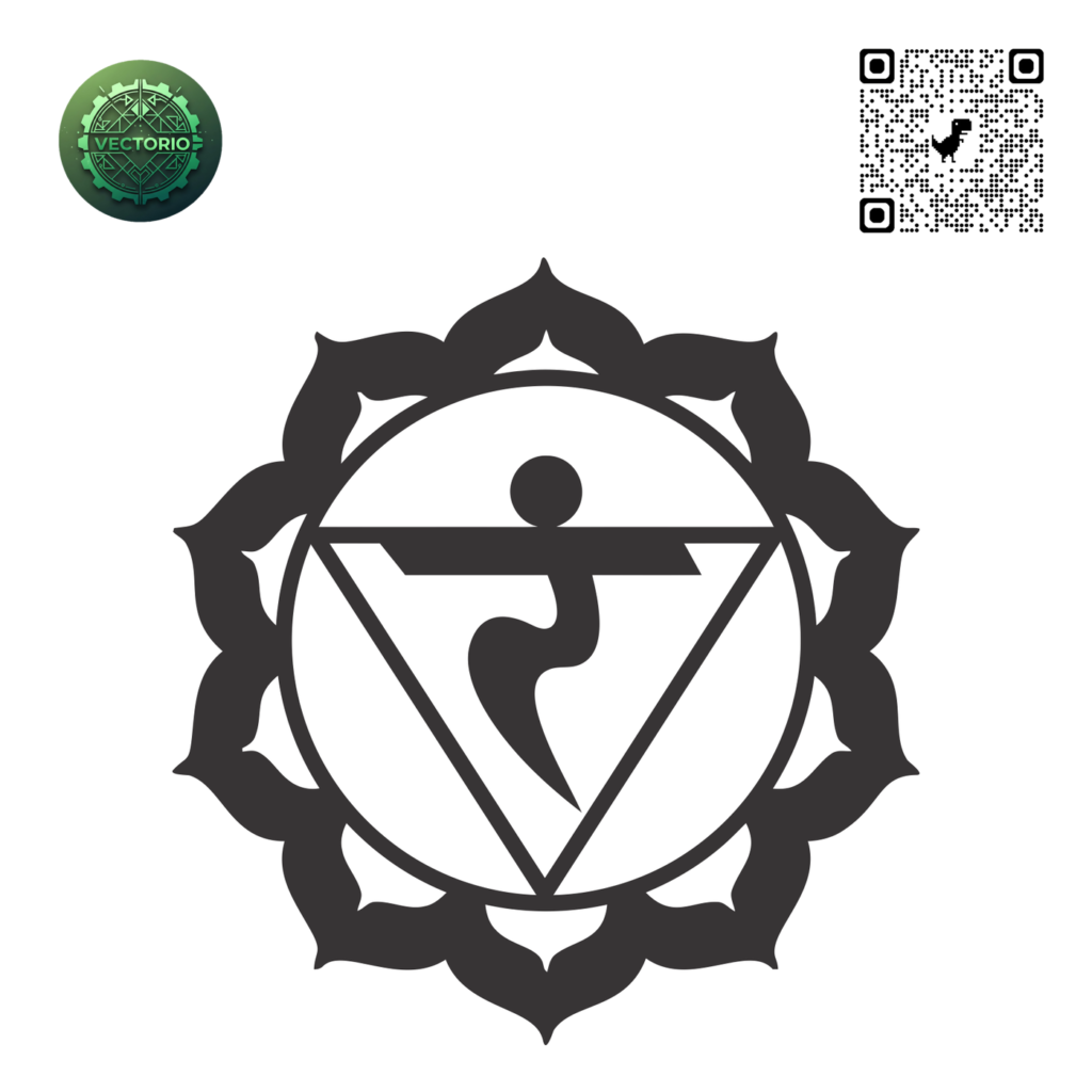 CHAKRA MANIPURA SYMBOL vector design for laser cutting and engraving