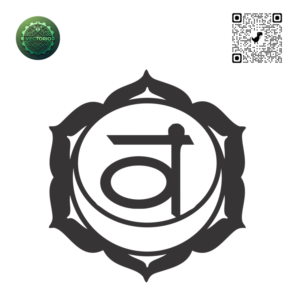 CHAKRA SVADHISTHANA SYMBOL vector design for laser cutting and engraving