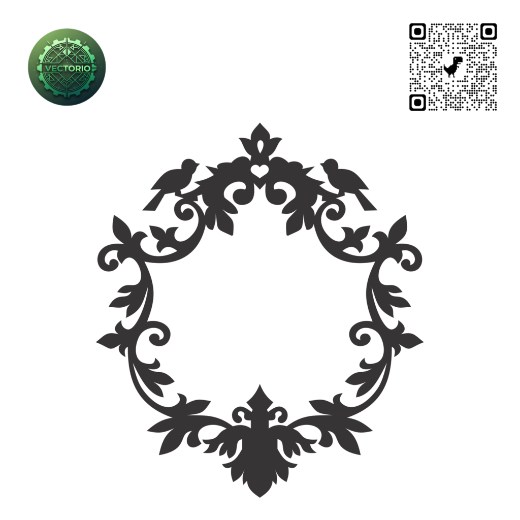 DECORATIVE ORNAMENT FRAME 149 vector design for laser cutting and engraving