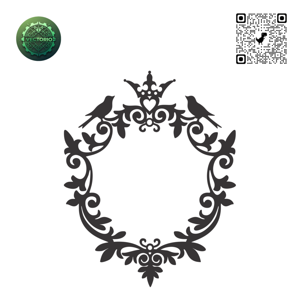 DECORATIVE ORNAMENT FRAME 150 vector design for laser cutting and engraving