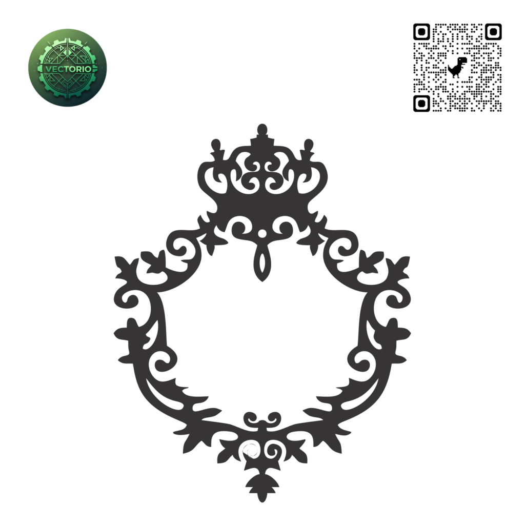DECORATIVE ORNAMENT FRAME 164 vector design for laser cutting and engraving