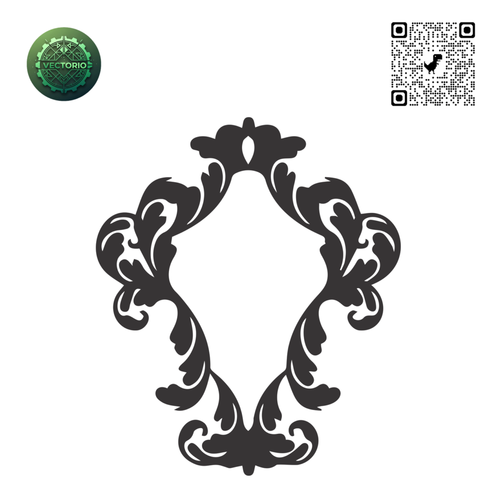 DECORATIVE ORNAMENT FRAME 174 vector design for laser cutting and engraving
