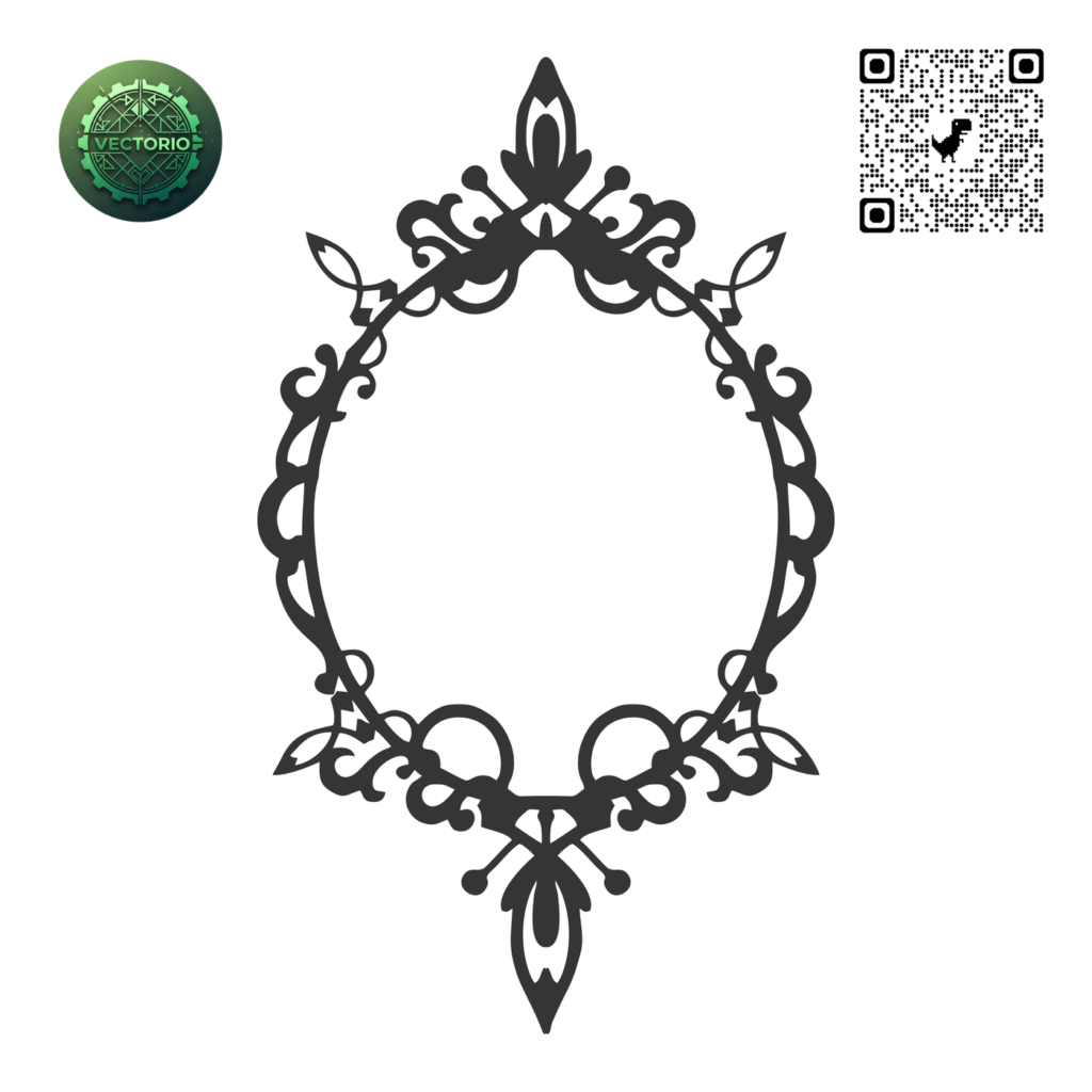 DECORATIVE ORNAMENT FRAME 181 vector design for laser cutting and engraving
