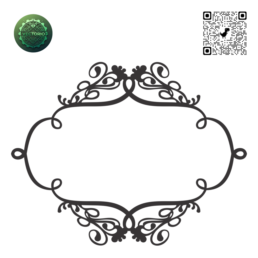 DECORATIVE ORNAMENT FRAME 183 vector design for laser cutting and engraving
