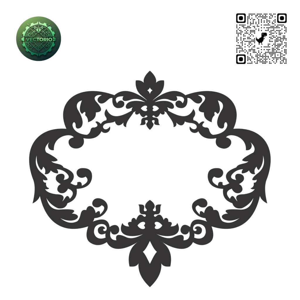 DECORATIVE ORNAMENT FRAME 185 vector design for laser cutting and engraving