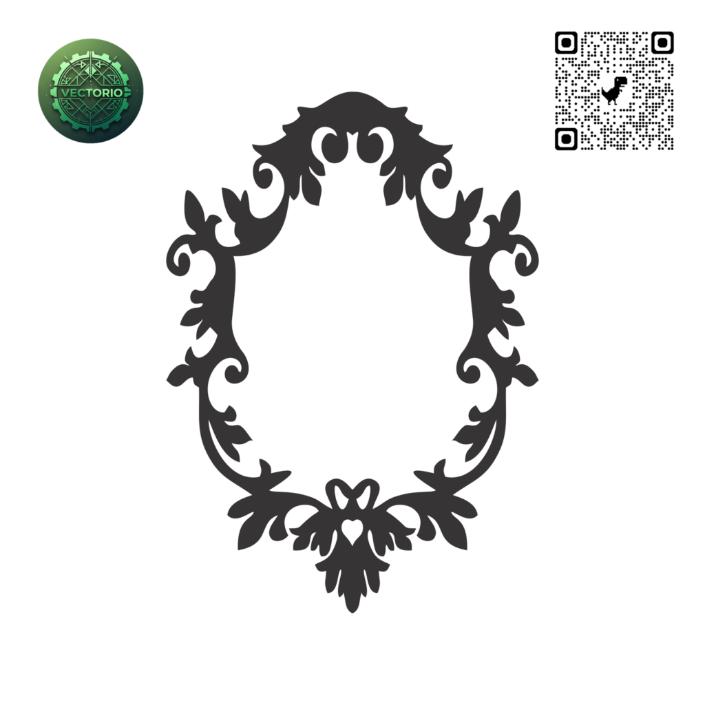 DECORATIVE ORNAMENT FRAME 208 vector design for laser cutting and engraving