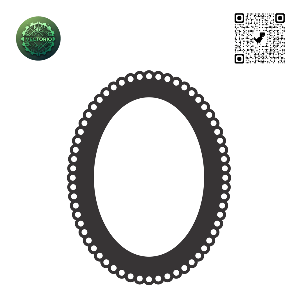 DECORATIVE OVAL FRAME 8 vector design for laser cutting and engraving