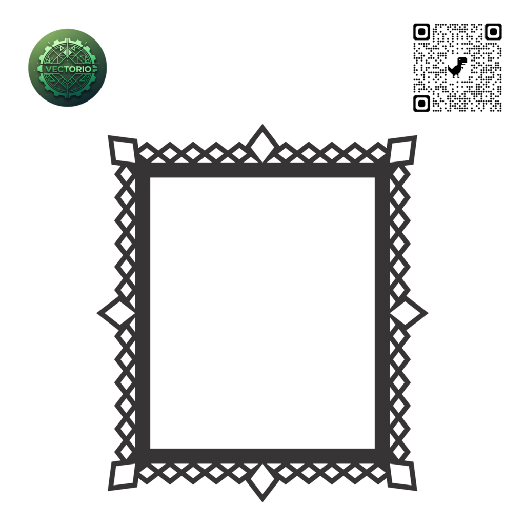 DECORATIVE RECTANGULAR FRAME 1 vector design for laser cutting and engraving