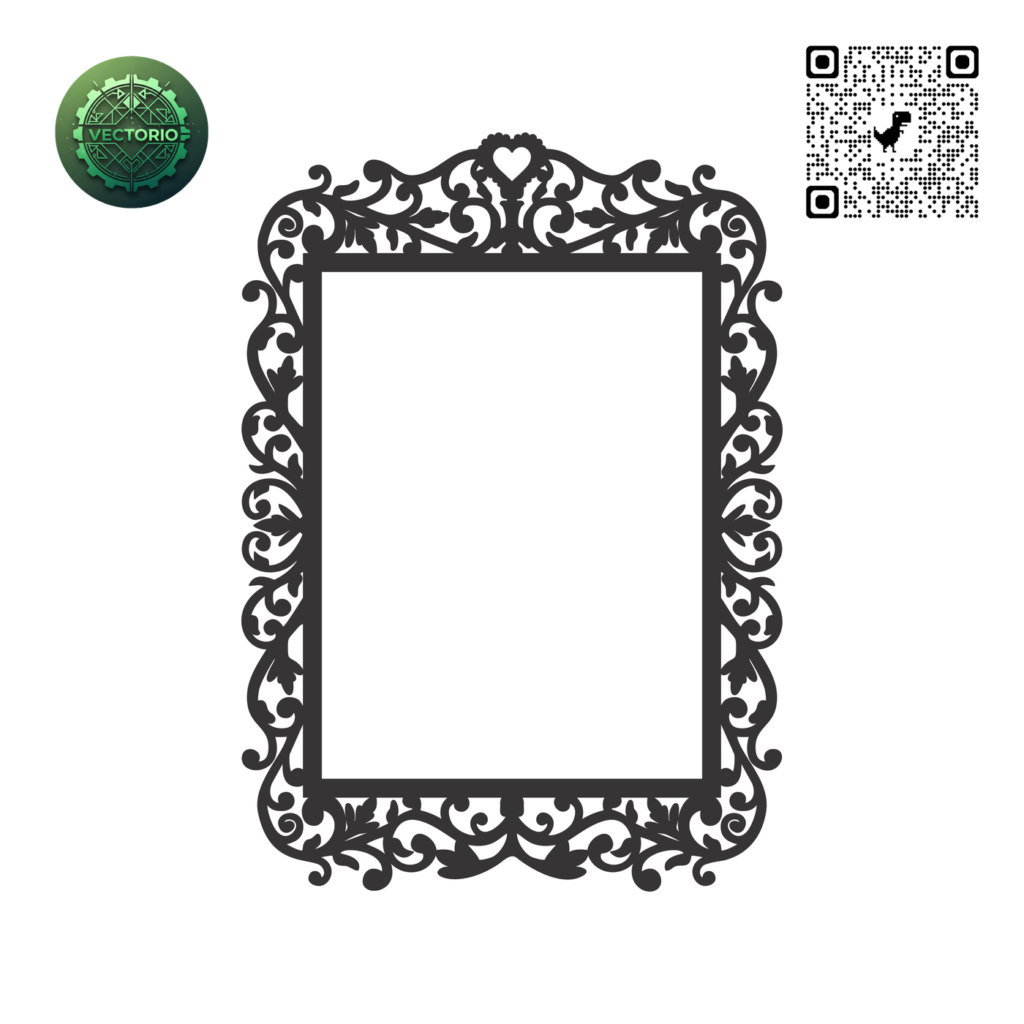 DECORATIVE RECTANGULAR FRAME 2 vector design for laser cutting and engraving
