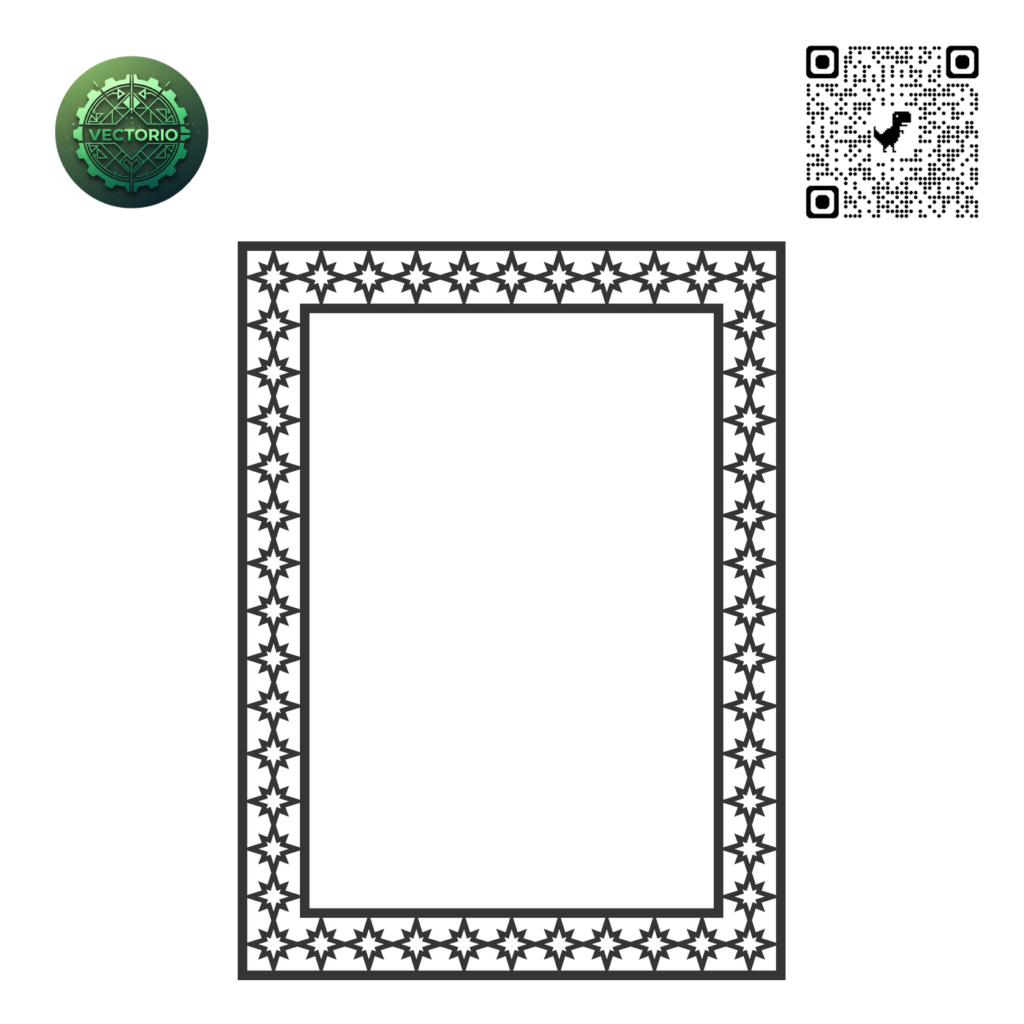 DECORATIVE RECTANGULAR FRAME 36 vector design for laser cutting and engraving