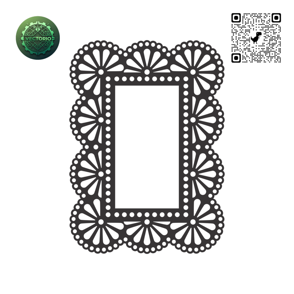 DECORATIVE RECTANGULAR FRAME 50 vector design for laser cutting and engraving