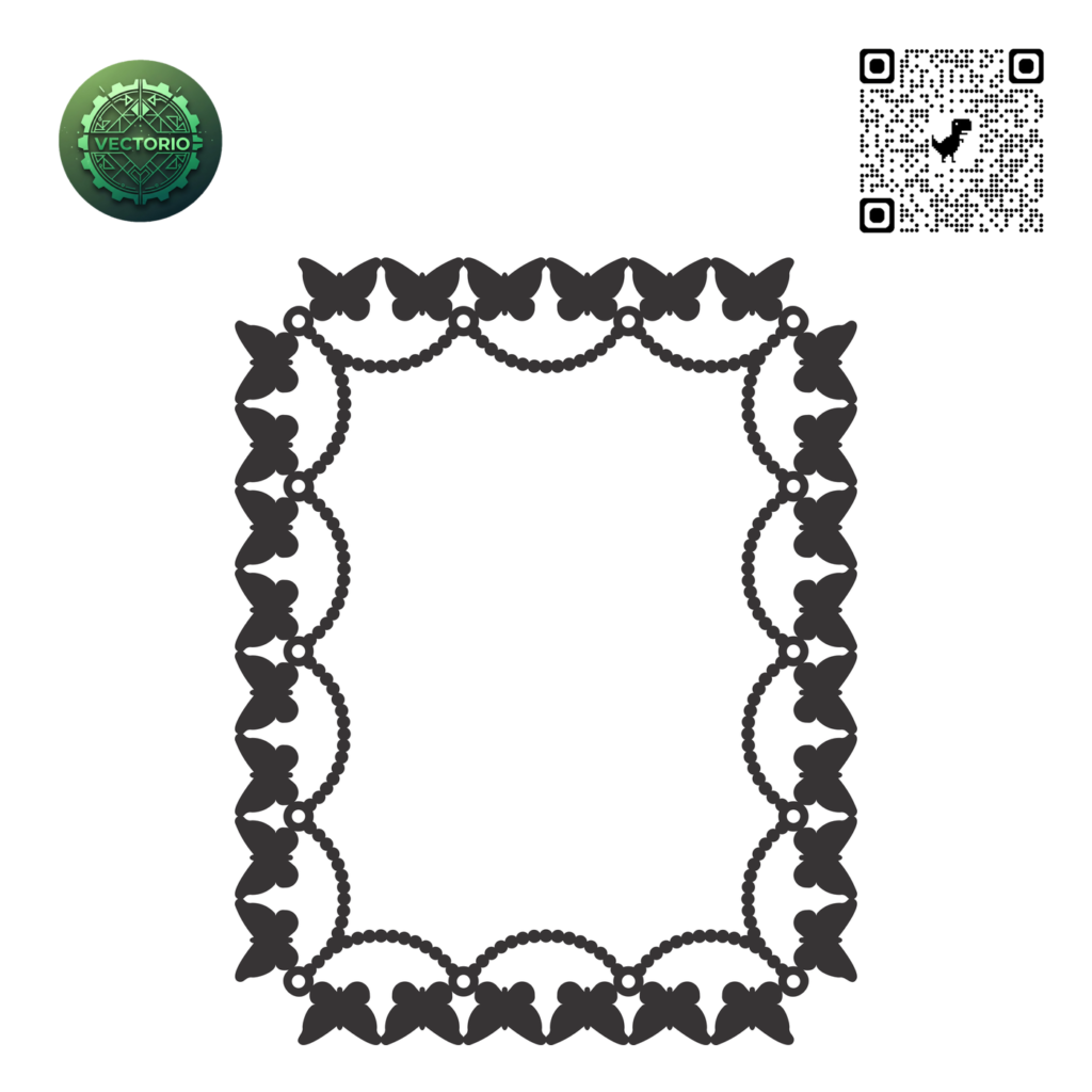 DECORATIVE RECTANGULAR FRAME 53 vector design for laser cutting and engraving