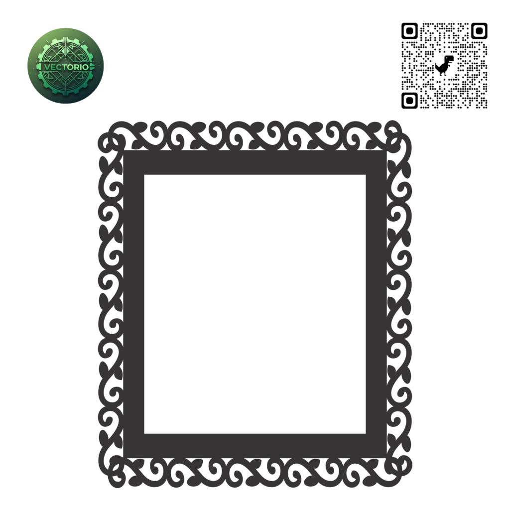 DECORATIVE RECTANGULAR FRAME 6 vector design for laser cutting and engraving