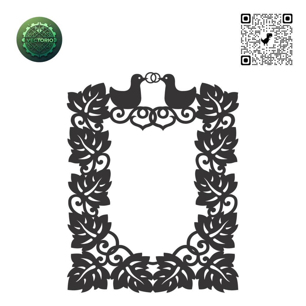 DECORATIVE RECTANGULAR FRAME 62 vector design for laser cutting and engraving
