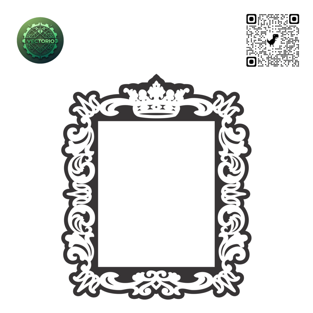 DECORATIVE RECTANGULAR FRAME 65 vector design for laser cutting and engraving