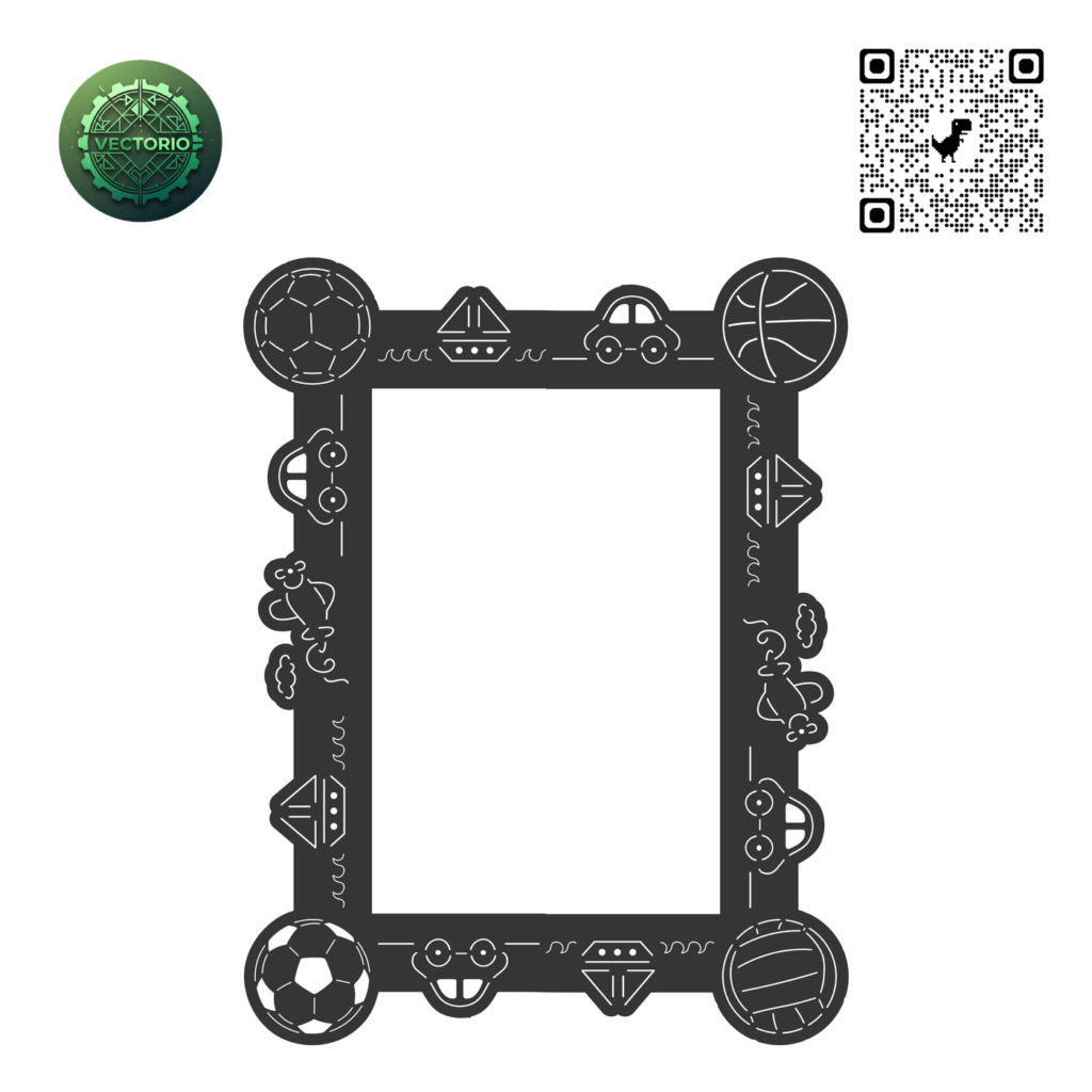 DECORATIVE RECTANGULAR FRAME 68 vector design for laser cutting and engraving