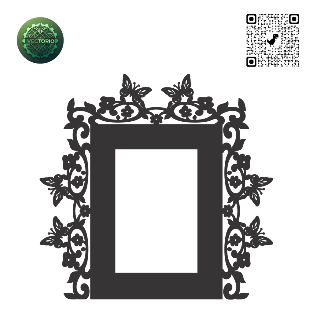 DECORATIVE RECTANGULAR FRAME 76 vector design for laser cutting and engraving