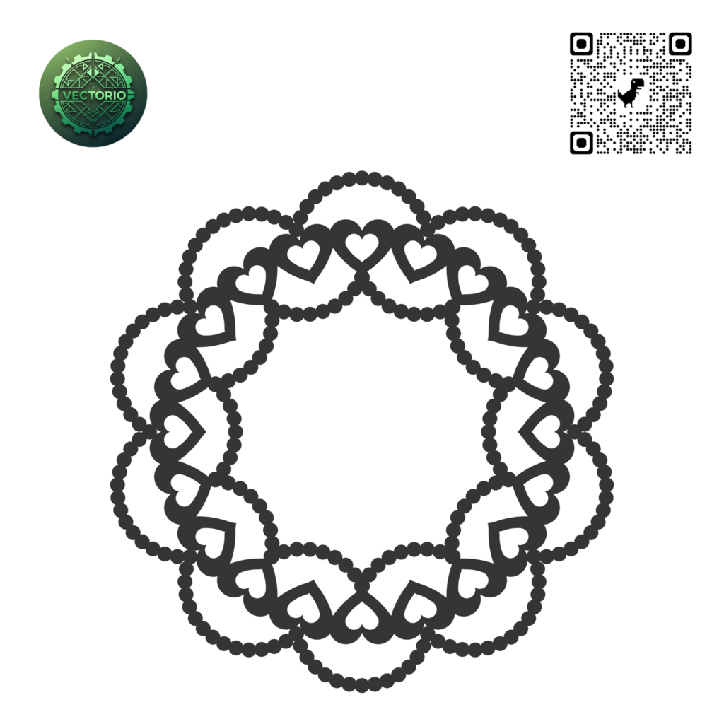 DECORATIVE ROUND FRAME 39 vector design for laser cutting and engraving
