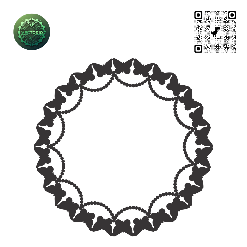 DECORATIVE ROUND FRAME 40 vector design for laser cutting and engraving
