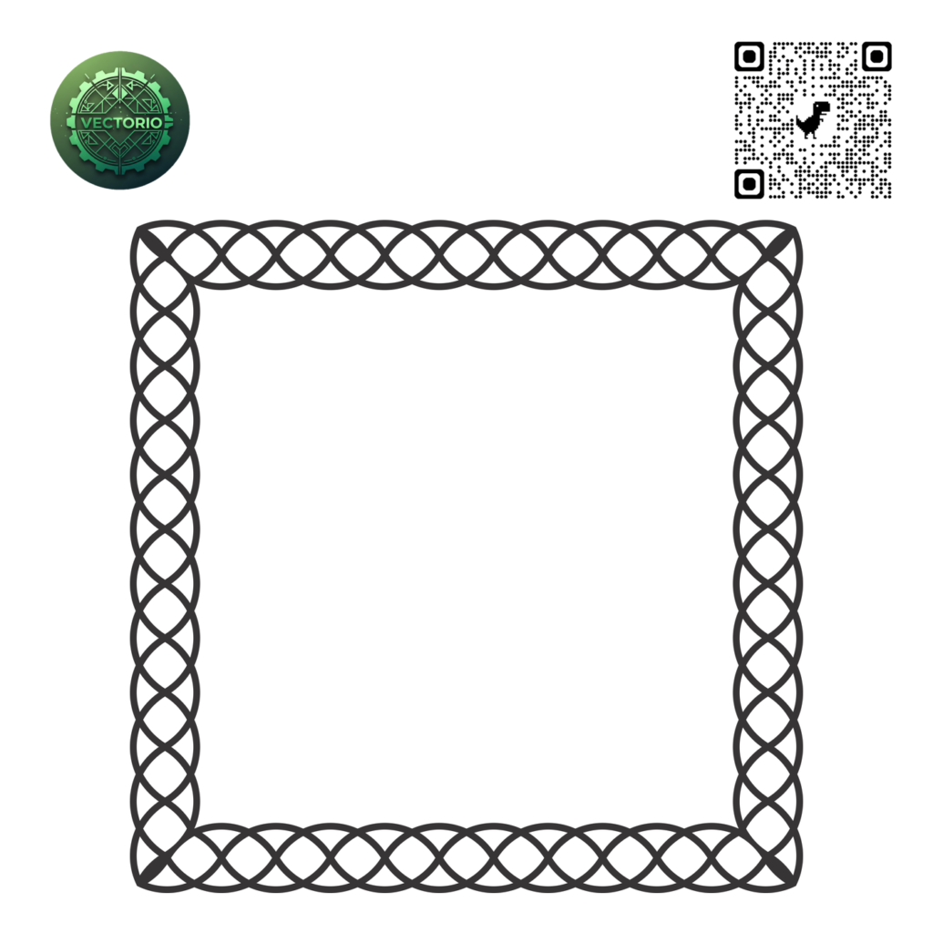 DECORATIVE SQUARE FRAME 103 vector design for laser cutting and engraving