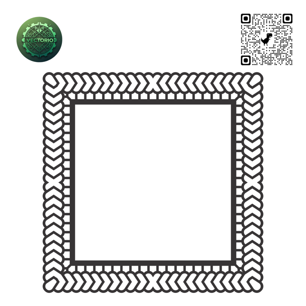 DECORATIVE SQUARE FRAME 109 vector design for laser cutting and engraving