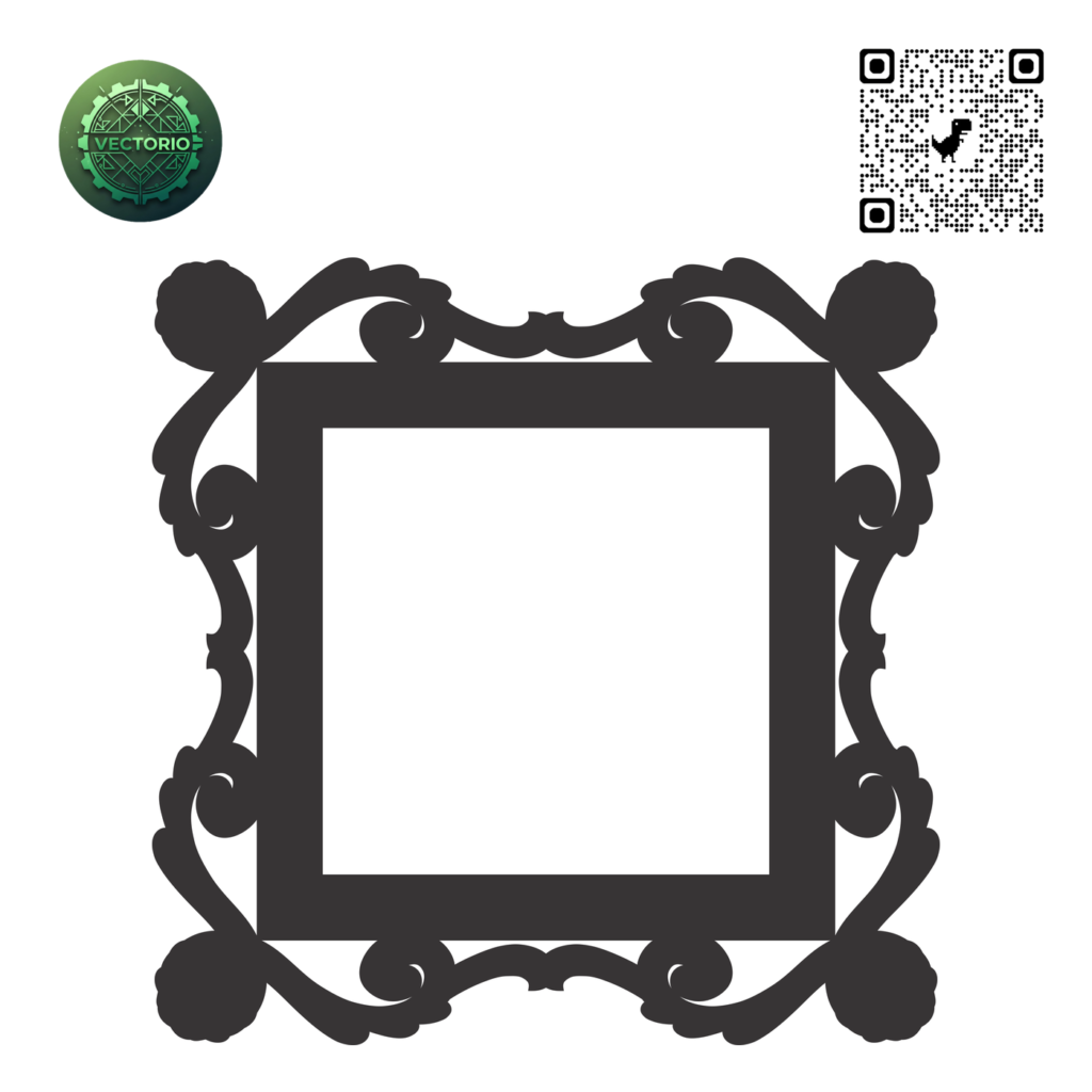 DECORATIVE SQUARE FRAME 12 vector design for laser cutting and engraving