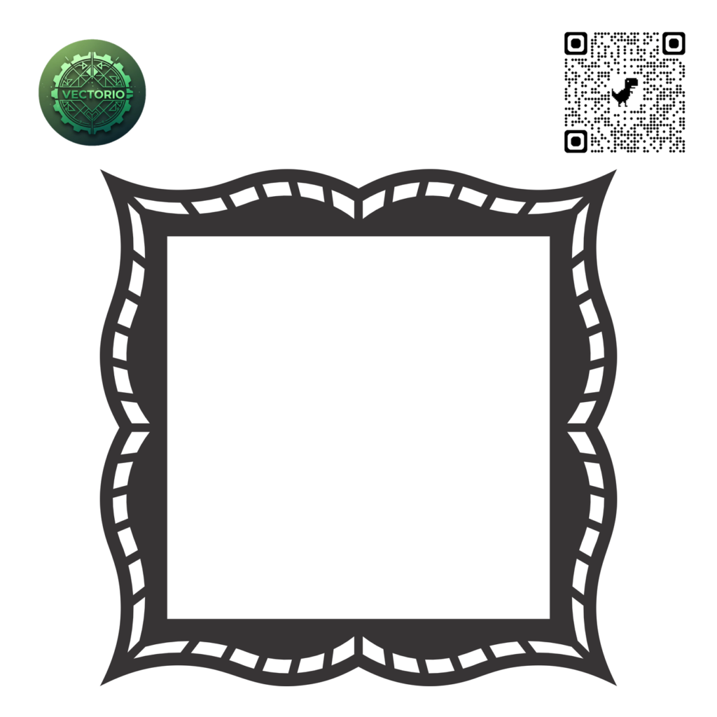 DECORATIVE SQUARE FRAME 13 vector design for laser cutting and engraving