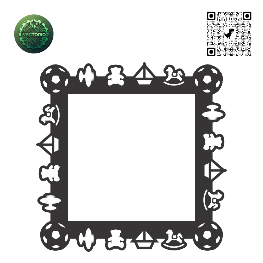 DECORATIVE SQUARE FRAME 16 vector design for laser cutting and engraving