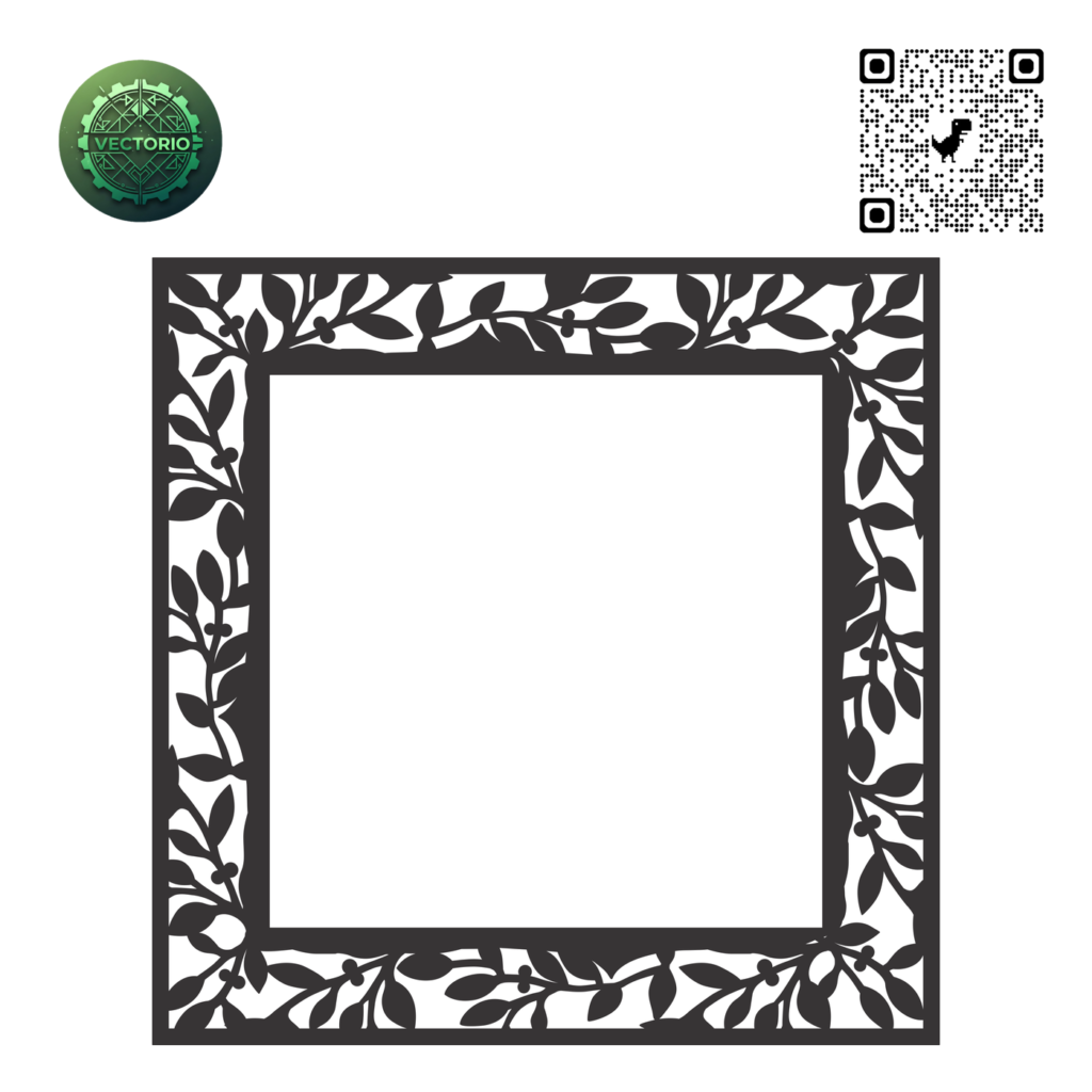 DECORATIVE SQUARE FRAME 17 vector design for laser cutting and engraving