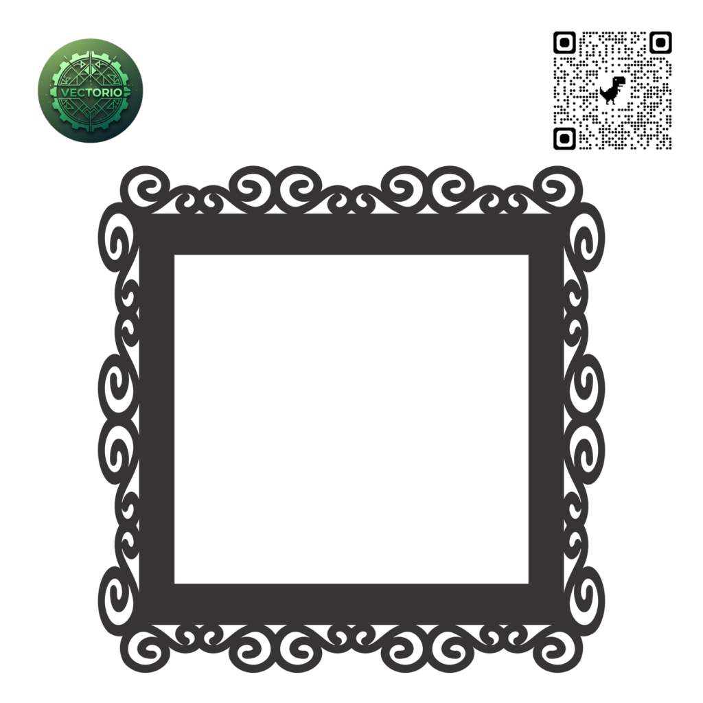 DECORATIVE SQUARE FRAME 20 vector design for laser cutting and engraving
