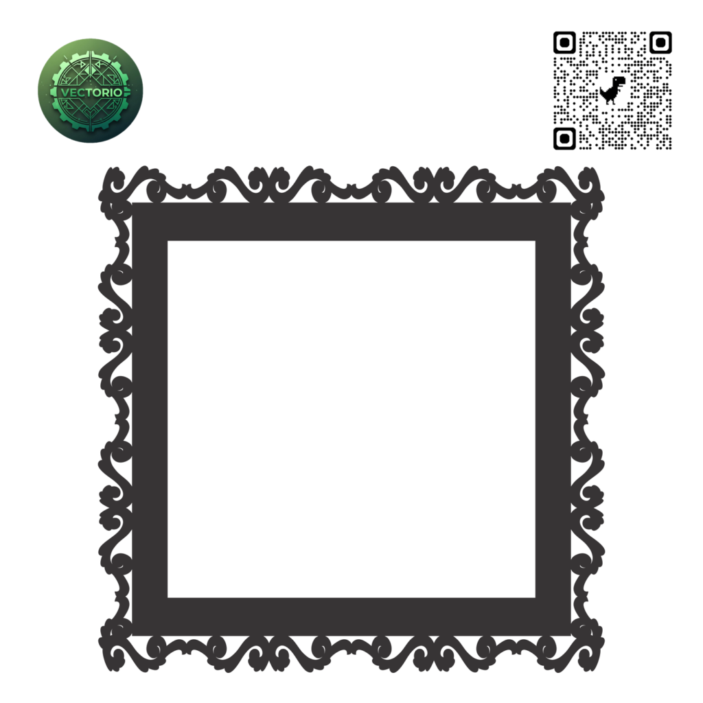 DECORATIVE SQUARE FRAME 22 vector design for laser cutting and engraving