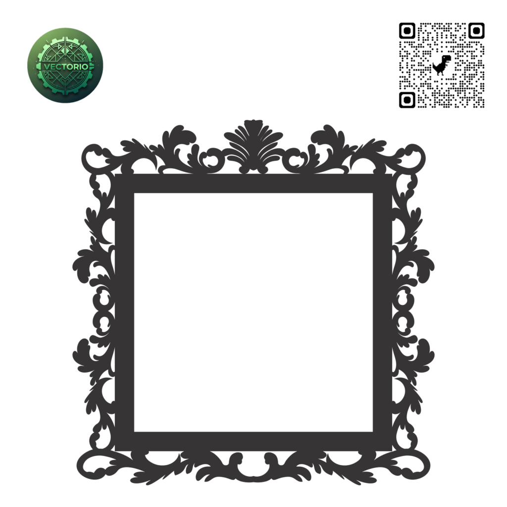DECORATIVE SQUARE FRAME 25 vector design for laser cutting and engraving