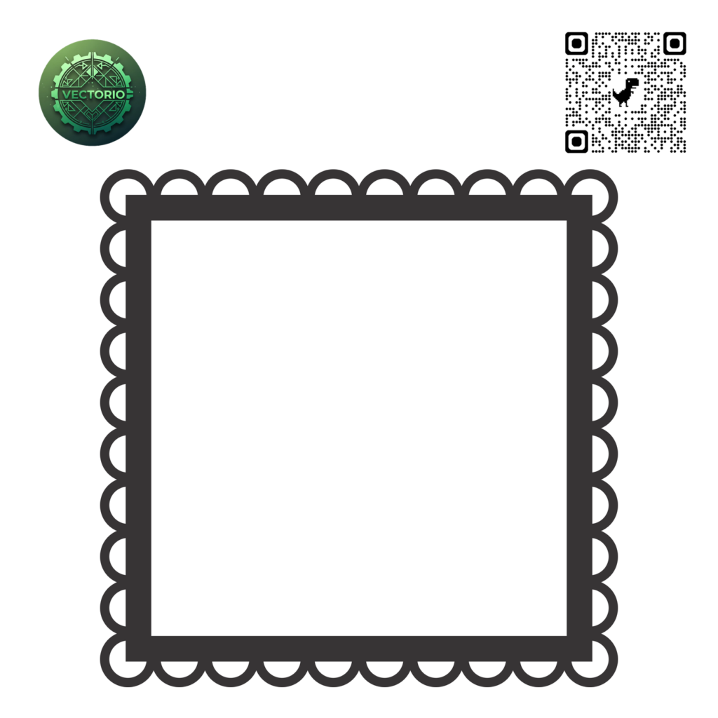 DECORATIVE SQUARE FRAME 28 vector design for laser cutting and engraving