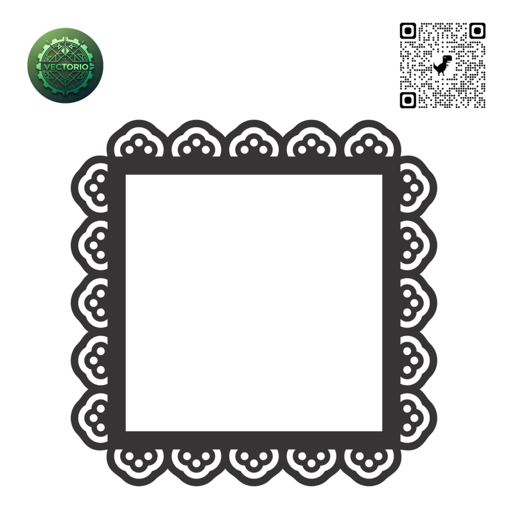 DECORATIVE SQUARE FRAME 36 vector design for laser cutting and engraving