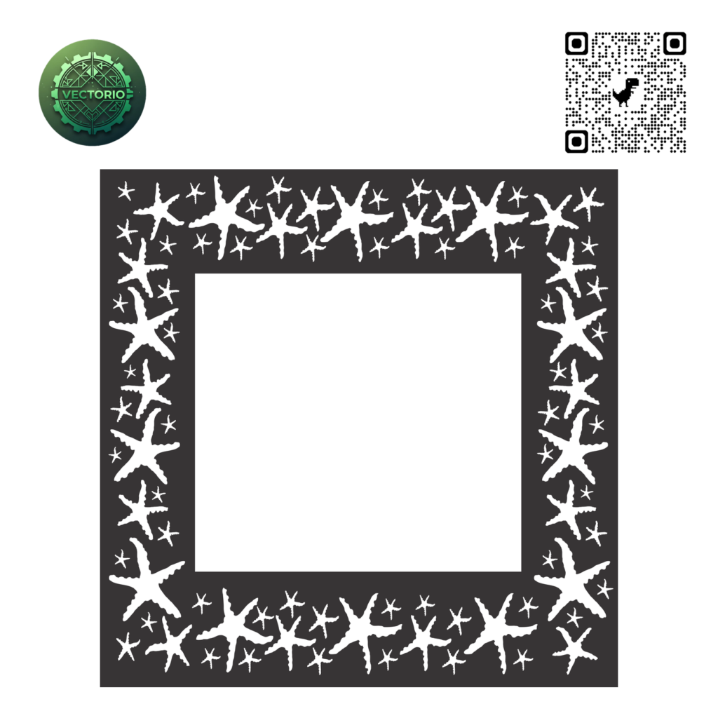 DECORATIVE SQUARE FRAME 4 vector design for laser cutting and engraving