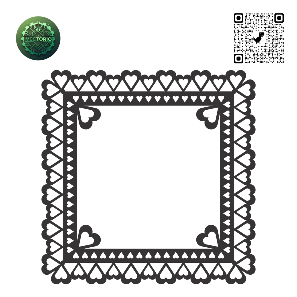 DECORATIVE SQUARE FRAME 51 vector design for laser cutting and engraving