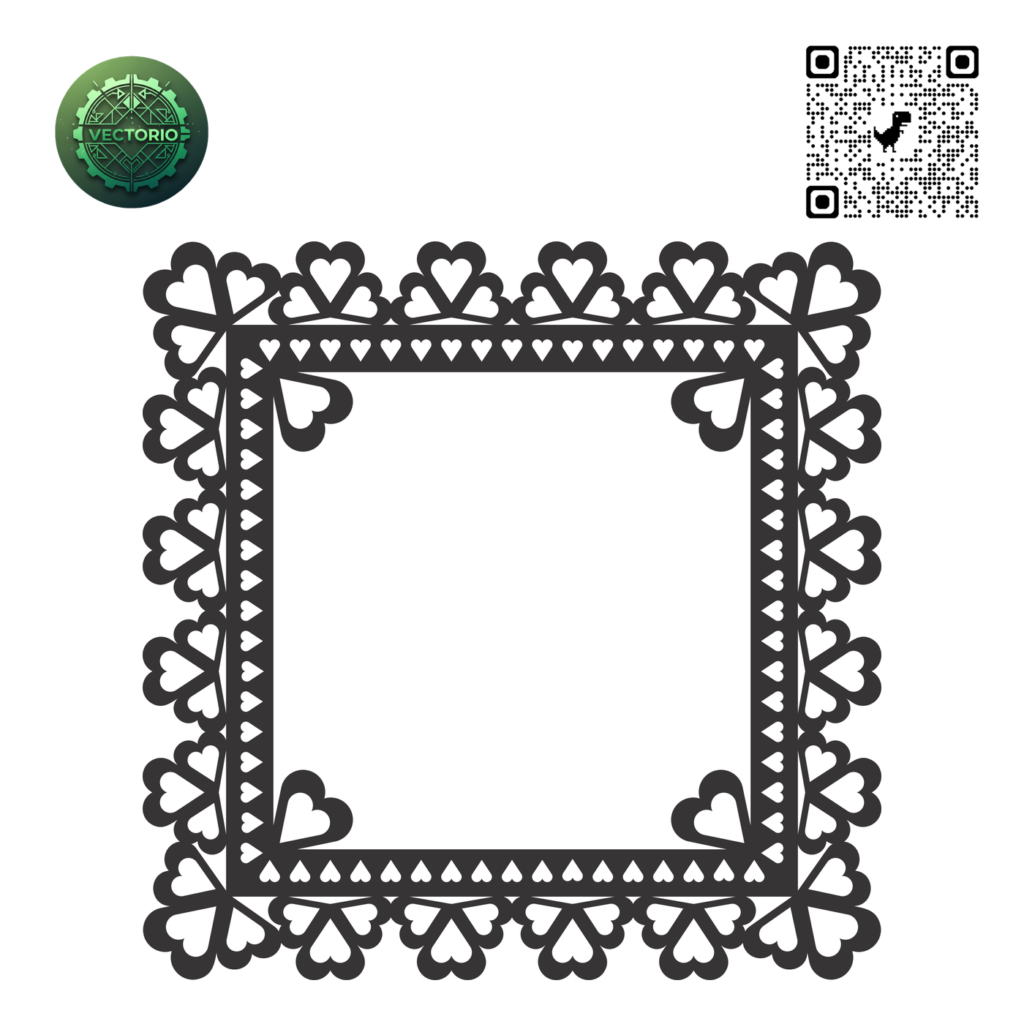 DECORATIVE SQUARE FRAME 66 vector design for laser cutting and engraving