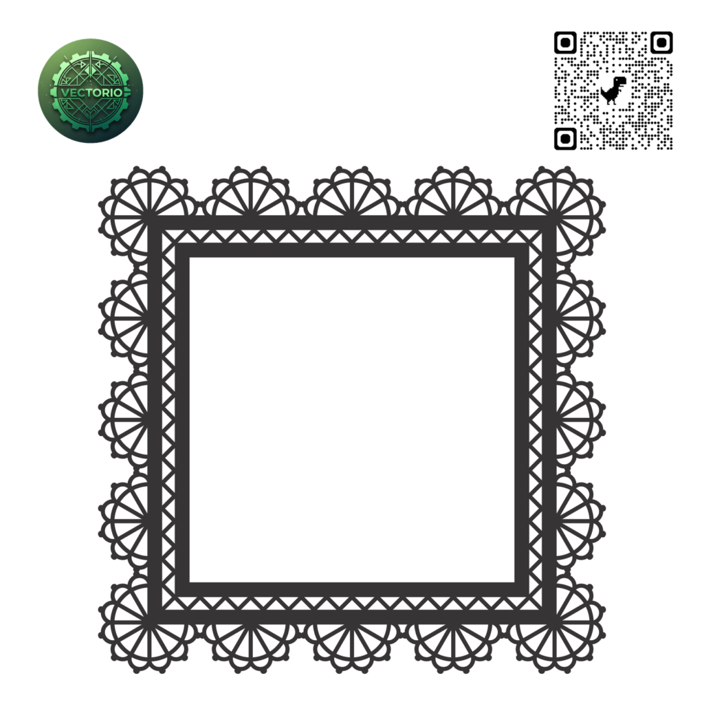 DECORATIVE SQUARE FRAME 68 vector design for laser cutting and engraving