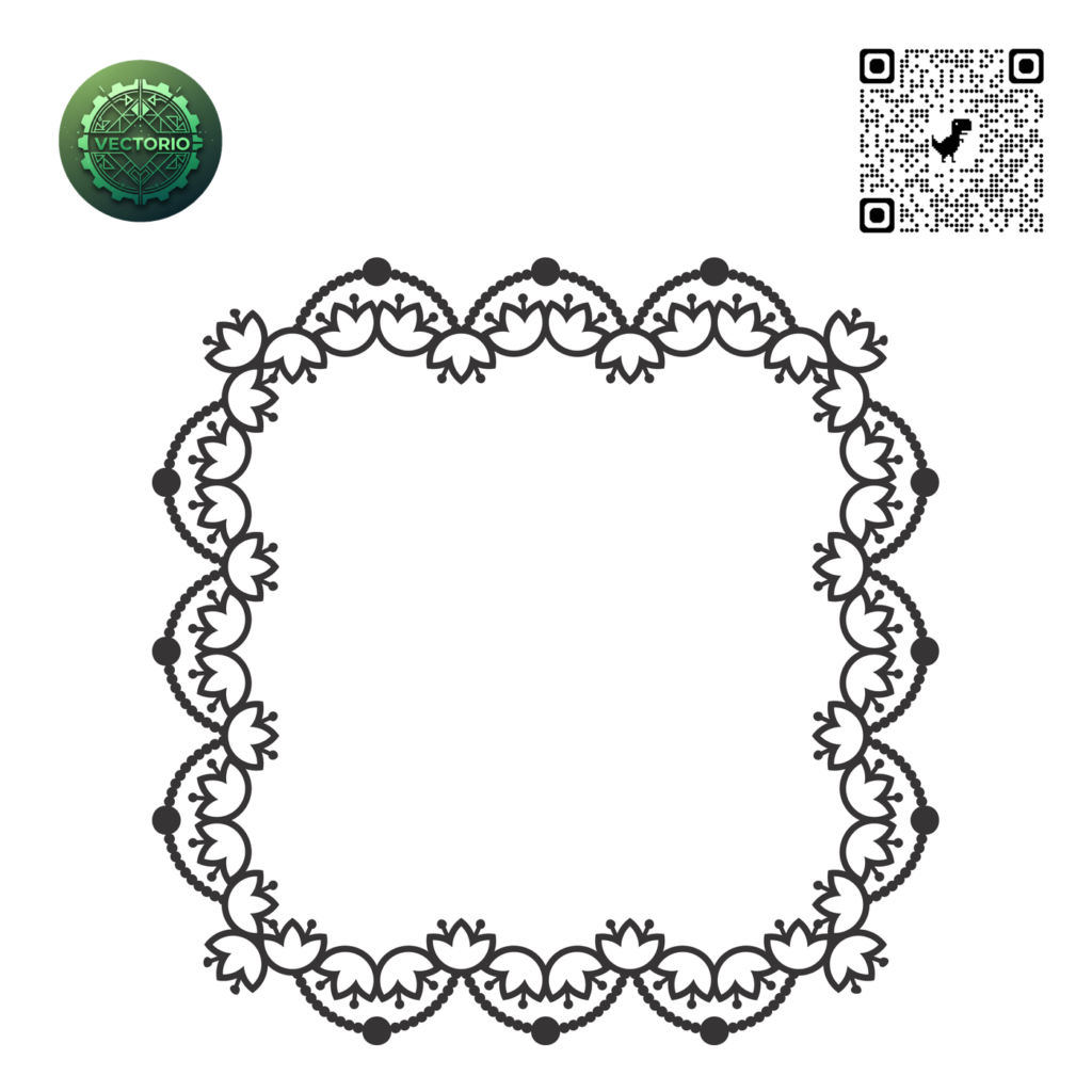 DECORATIVE SQUARE FRAME 73 vector design for laser cutting and engraving