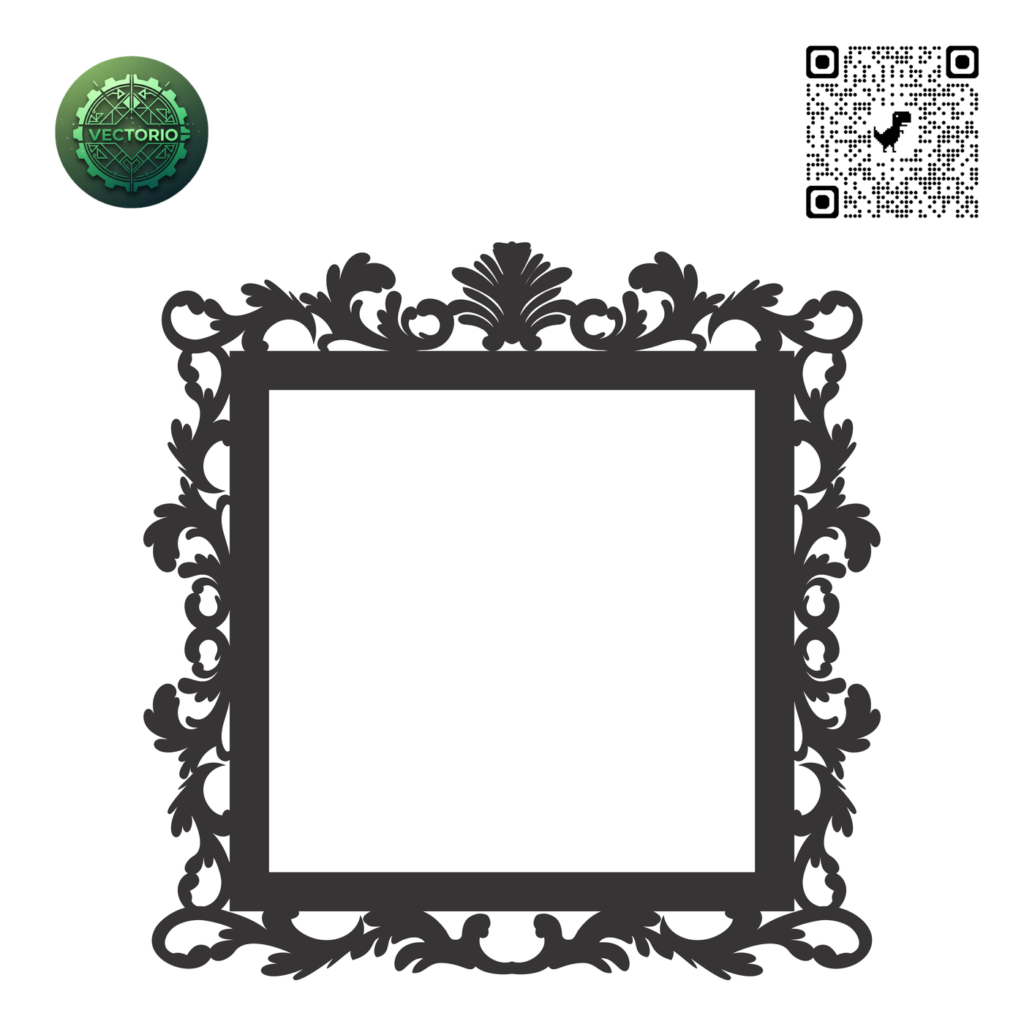 DECORATIVE SQUARE FRAME 74 vector design for laser cutting and engraving