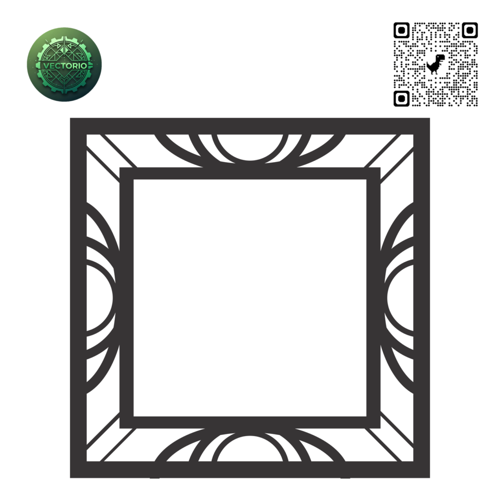 DECORATIVE SQUARE FRAME 75 vector design for laser cutting and engraving