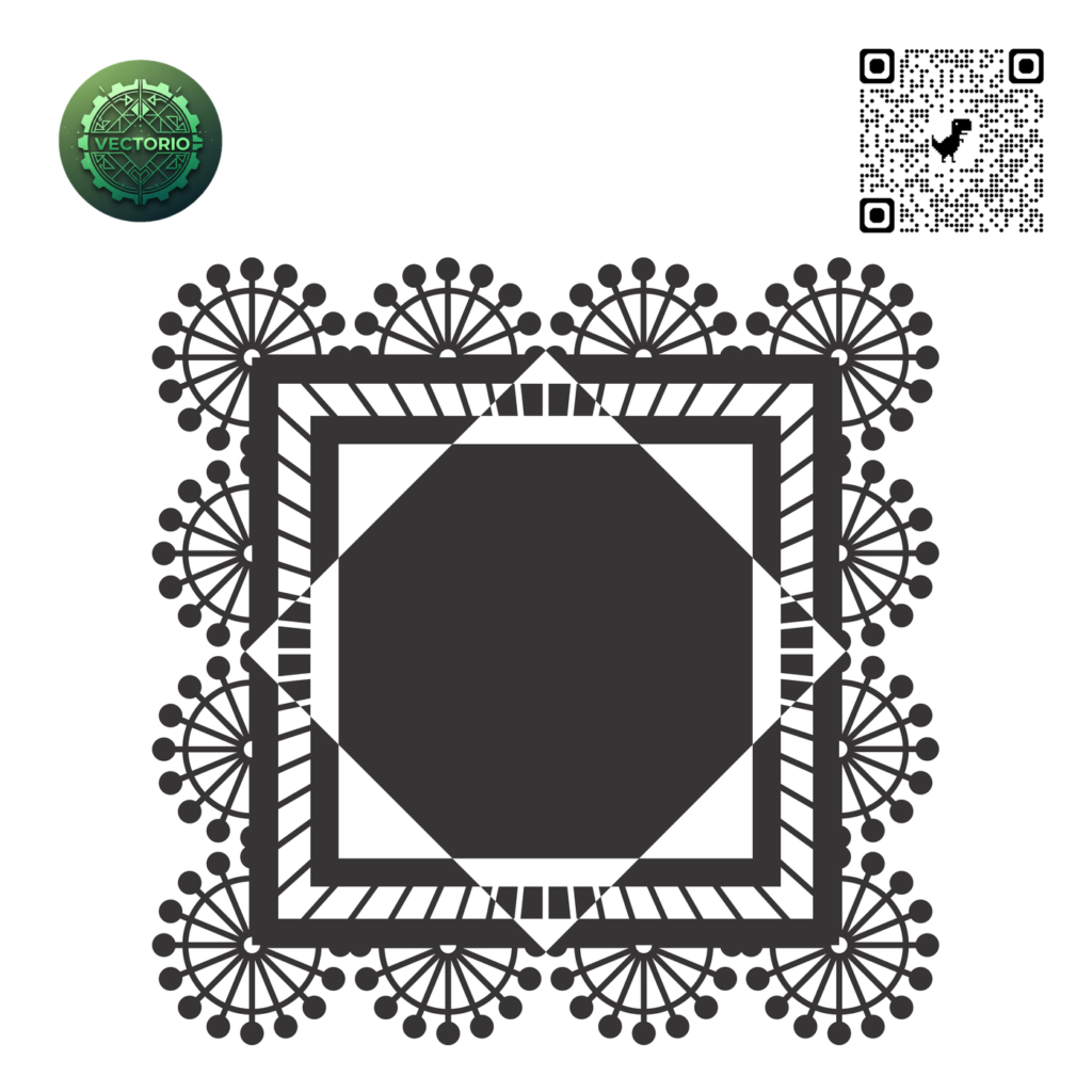 DECORATIVE SQUARE FRAME 78 vector design for laser cutting and engraving